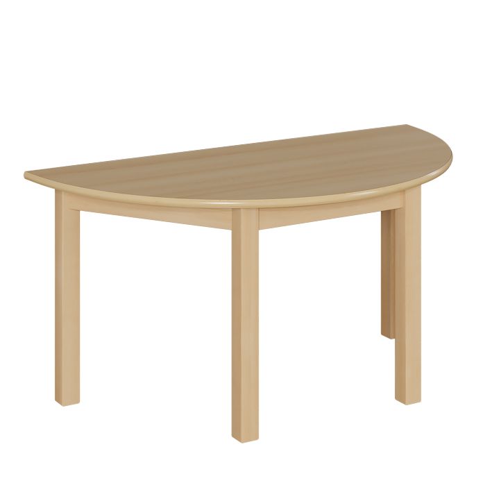Halbrundtisch Holzgestell, 3 Größen, 7 Höhen
